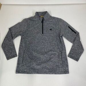 Rugby Specialty Extreme Stretch Quarter Zip Pullover Athletic Performance Gray M